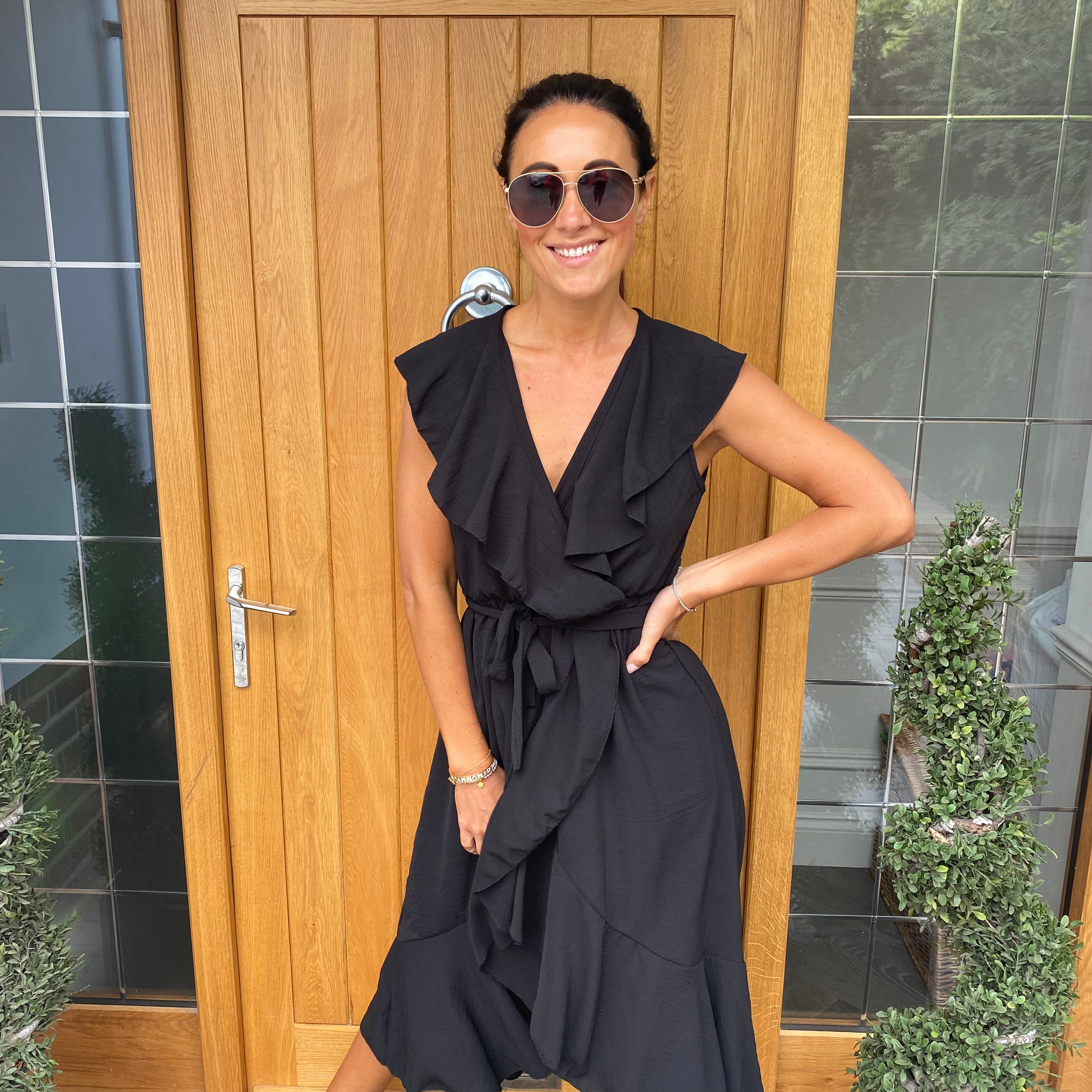 Bliss Ruffle Wrap Dress - Blush Boutique Essex