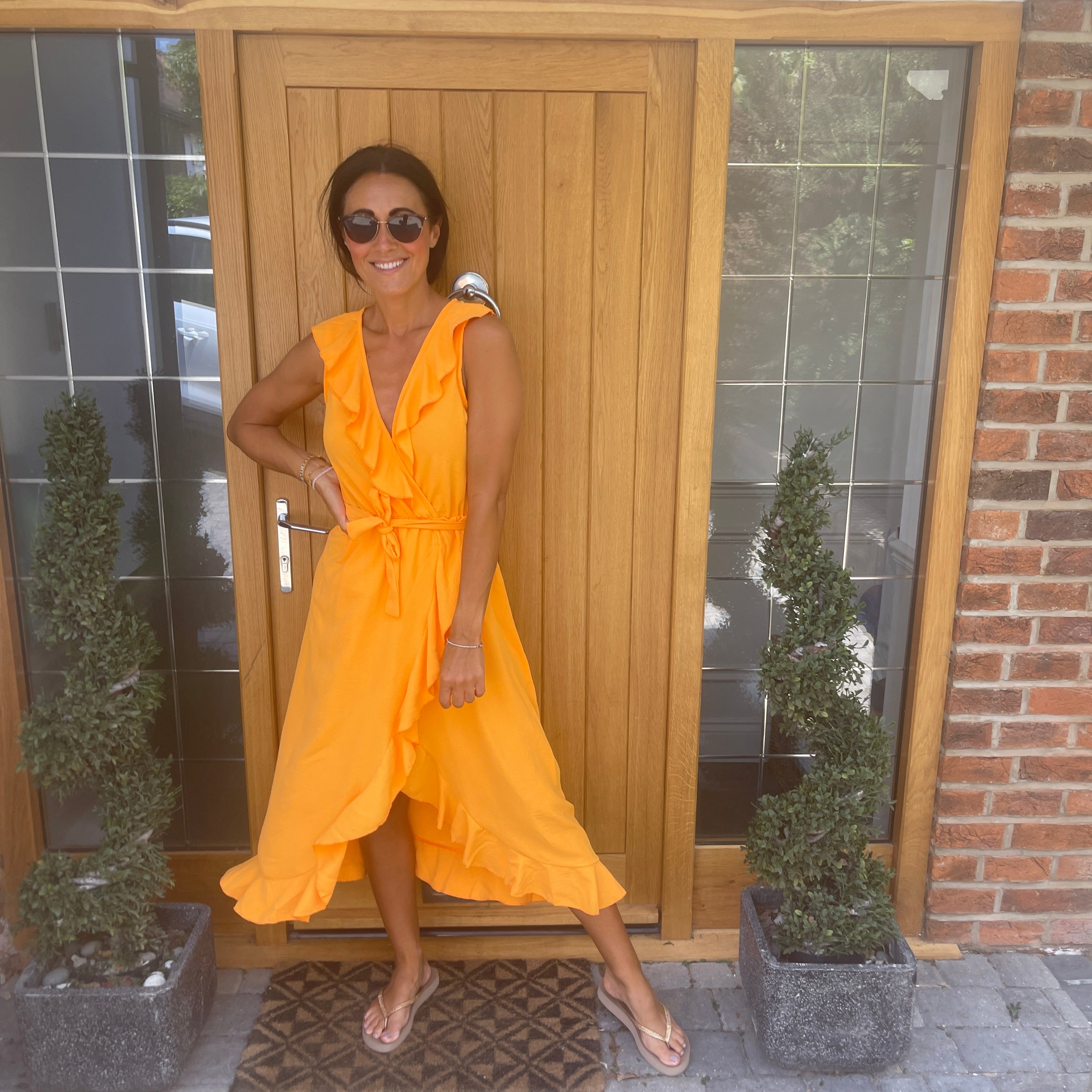 Bliss Ruffle Wrap Dress - Blush Boutique Essex