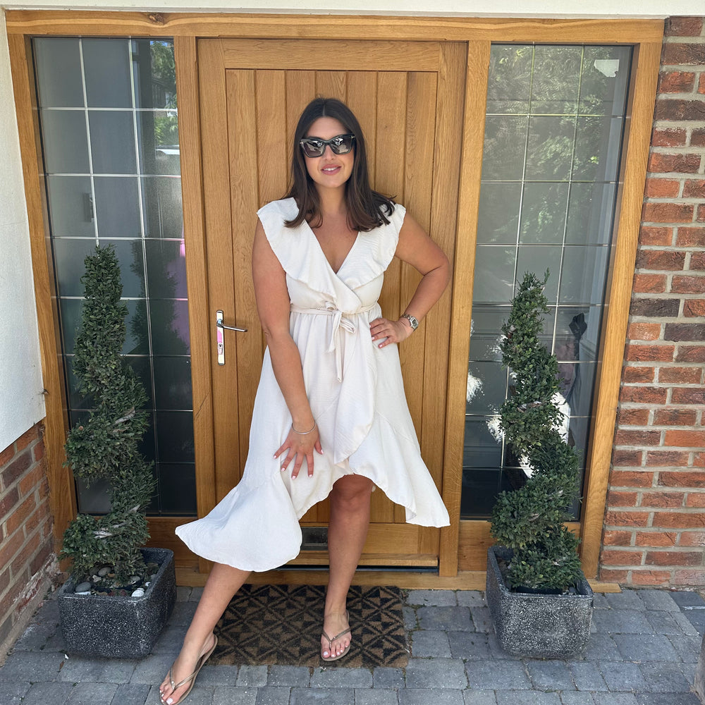 Bliss Ruffle Wrap Dress - Blush Boutique Essex