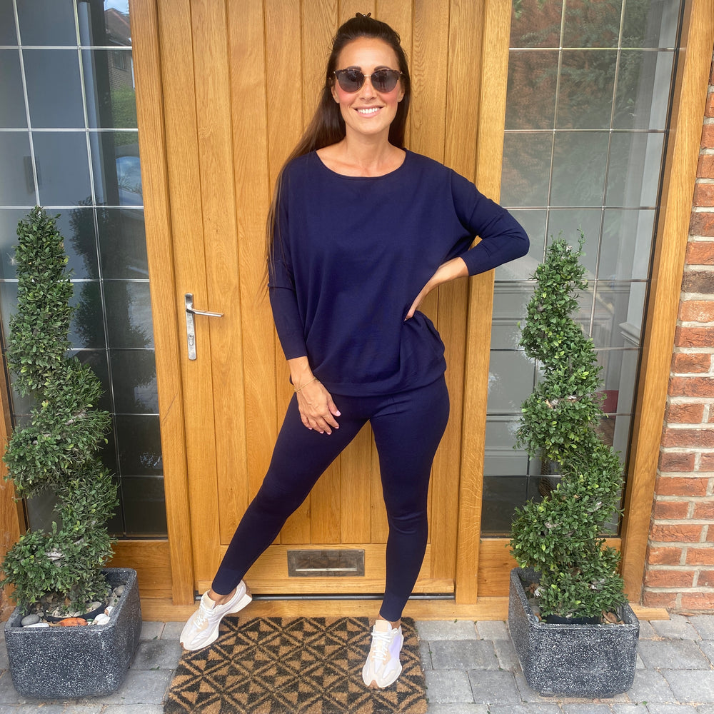 Bibi Soft Knit Lounge Suit - Blush Boutique Essex