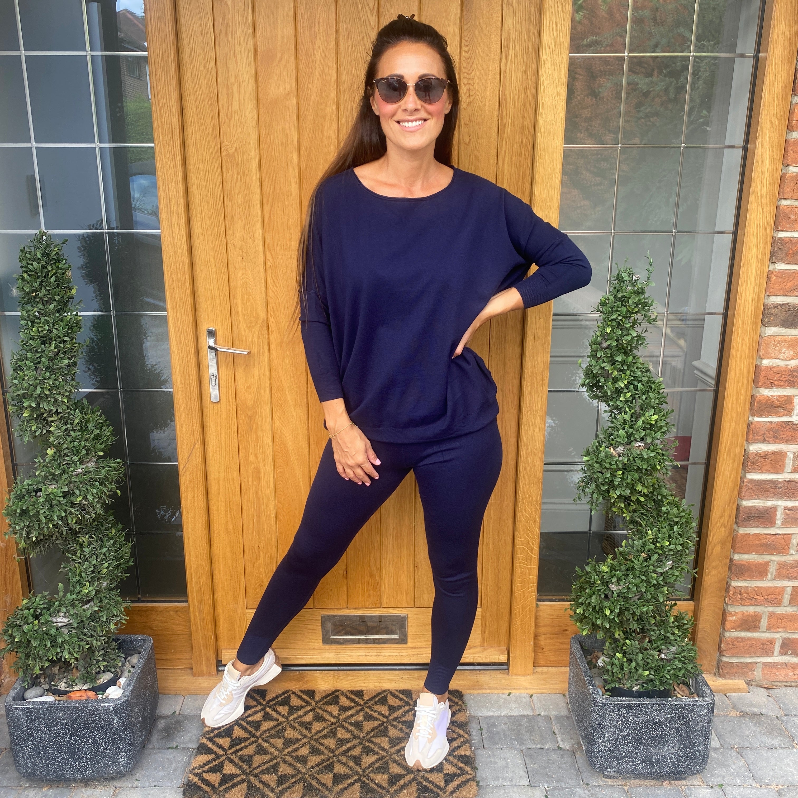 Bibi Soft Knit Lounge Suit - Blush Boutique Essex