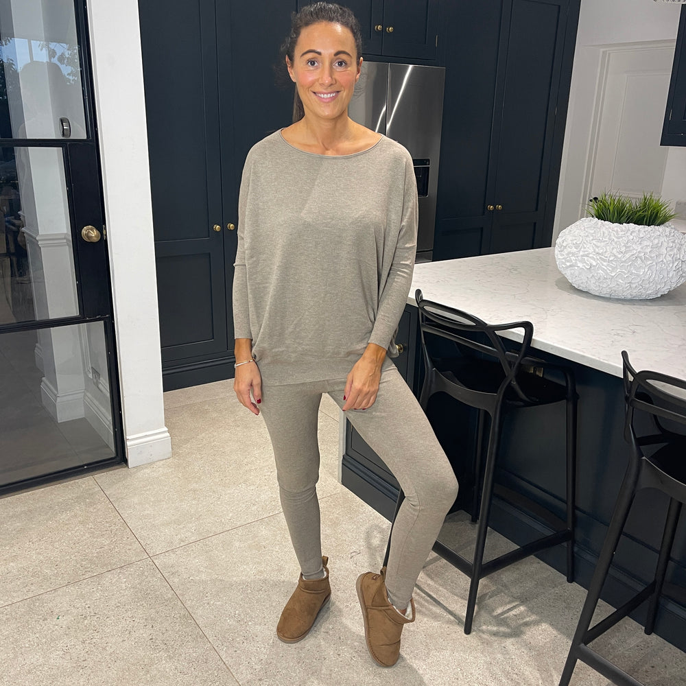 Bibi Soft Knit Lounge Suit - Blush Boutique Essex
