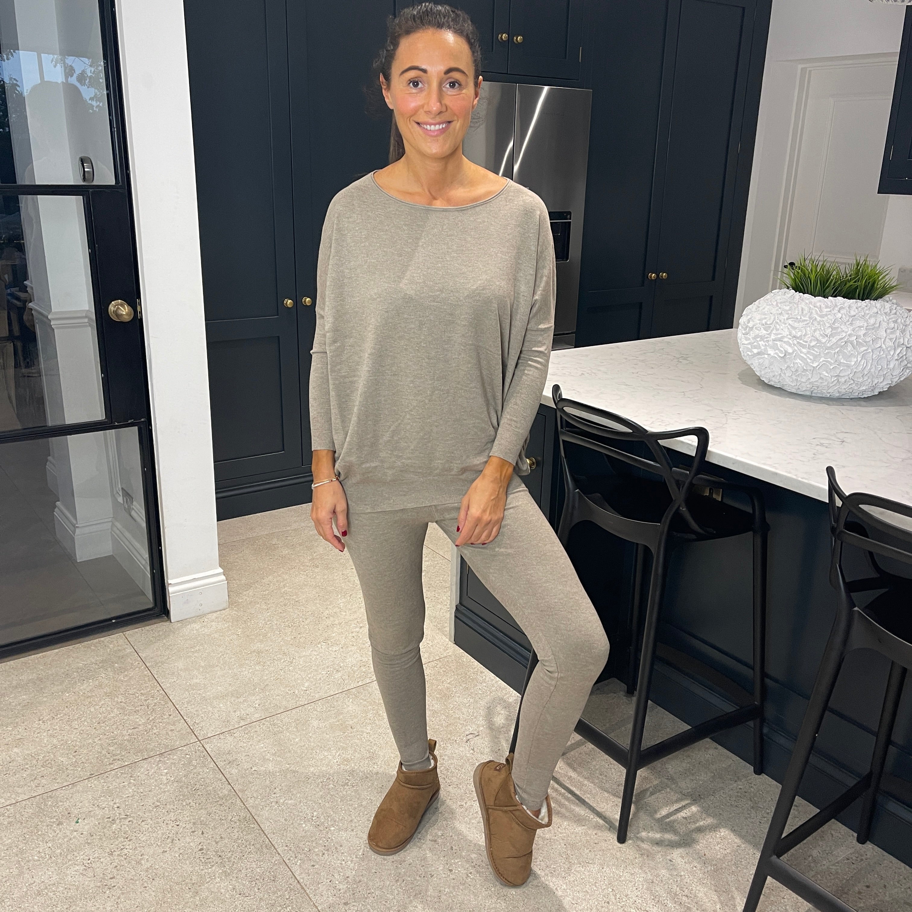 Bibi Soft Knit Lounge Suit - Blush Boutique Essex