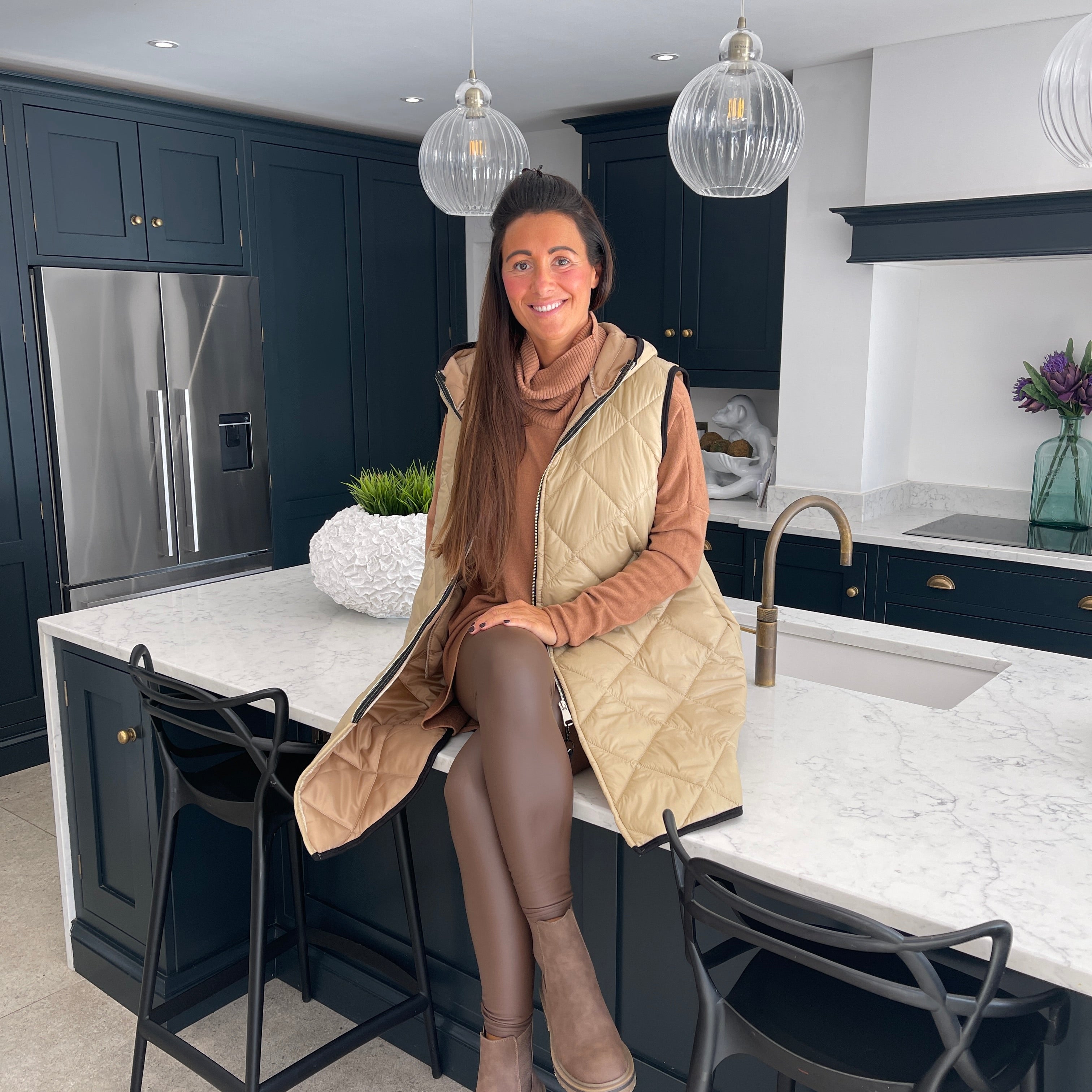 Love Quilted Body Warmer - Blush Boutique Essex