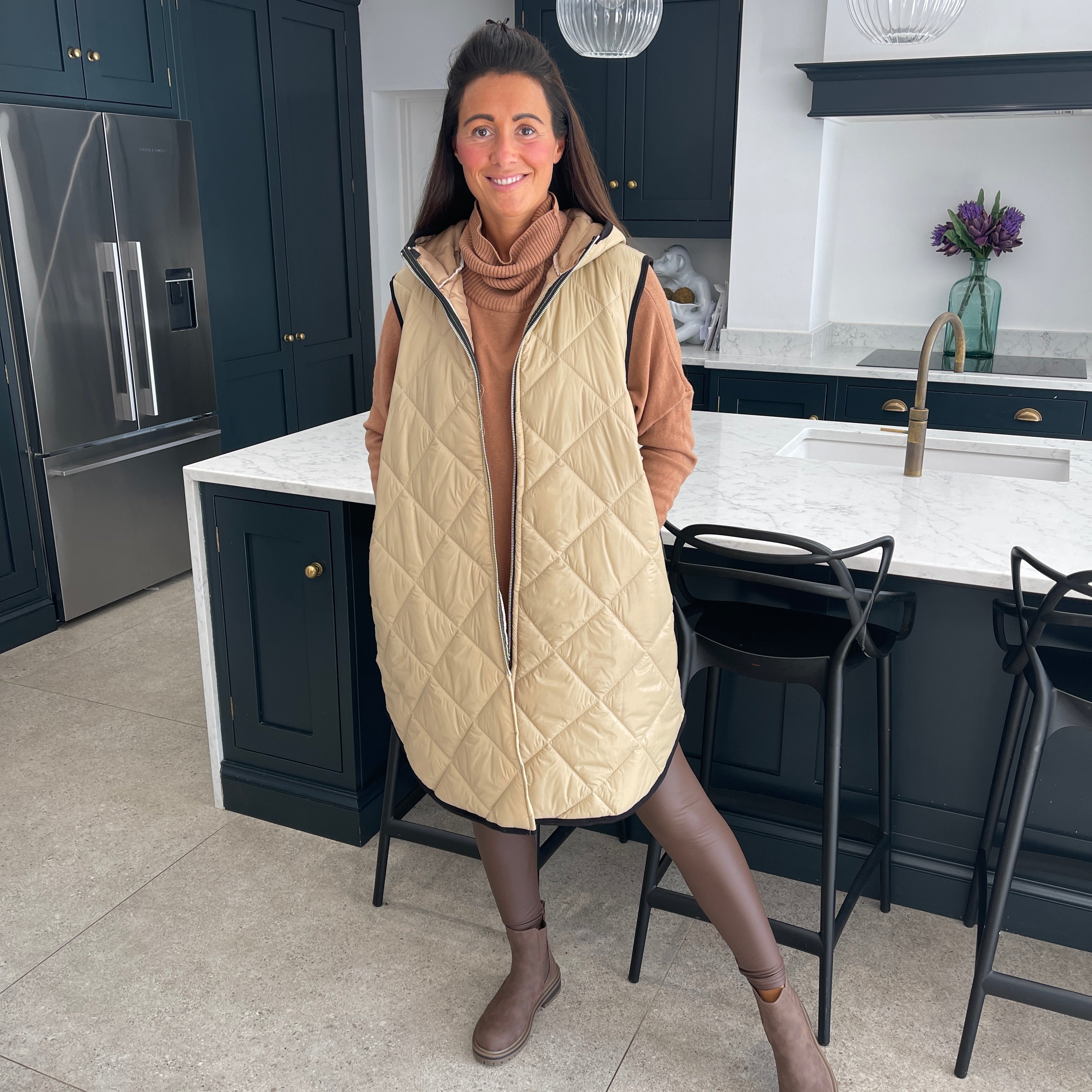 Love Quilted Body Warmer - Blush Boutique Essex