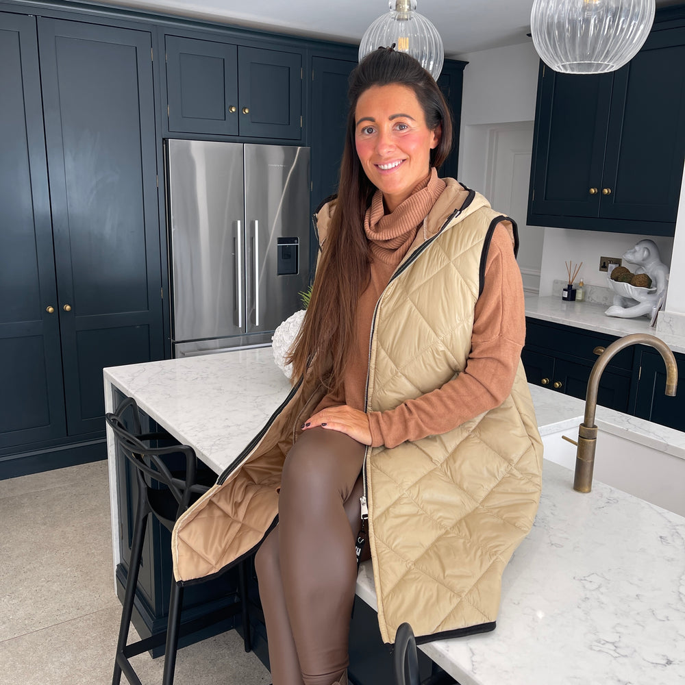 Love Quilted Body Warmer - Blush Boutique Essex