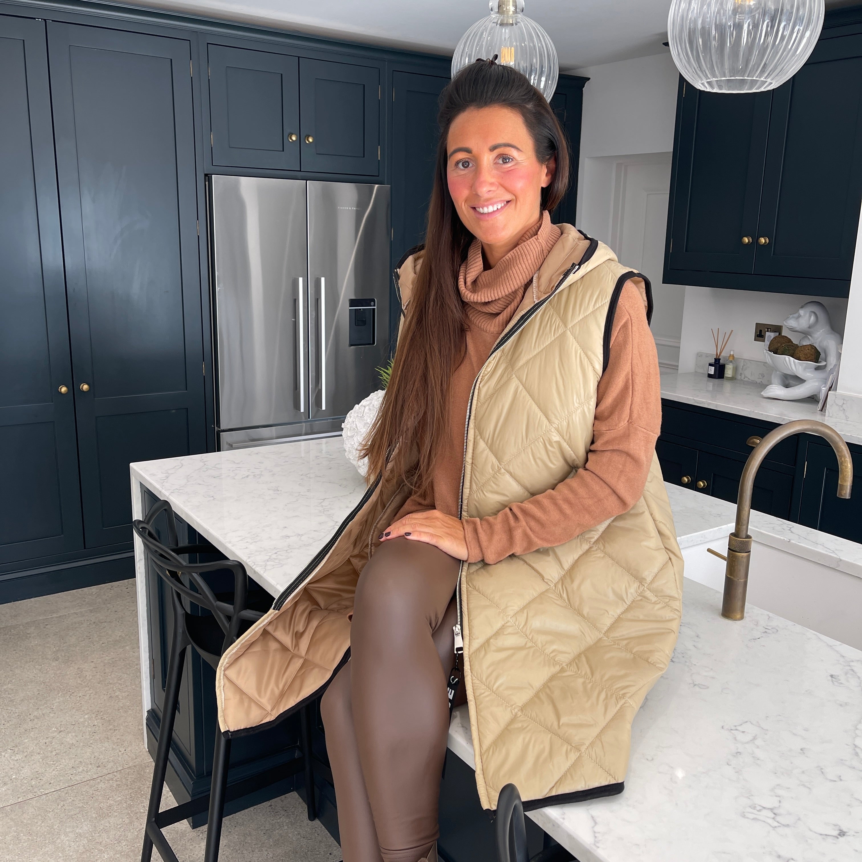 Love Quilted Body Warmer - Blush Boutique Essex