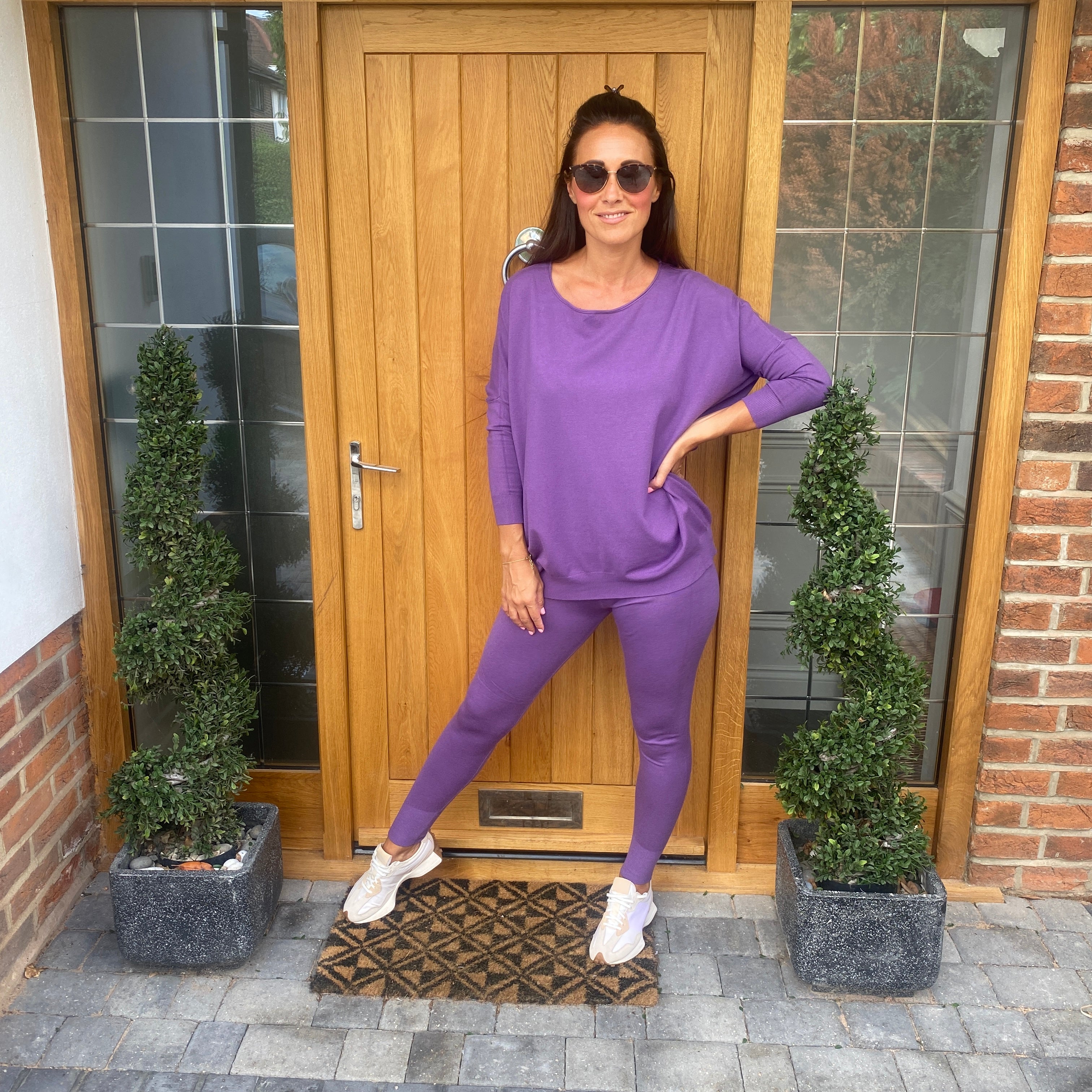 Bibi Soft Knit Lounge Suit - Blush Boutique Essex
